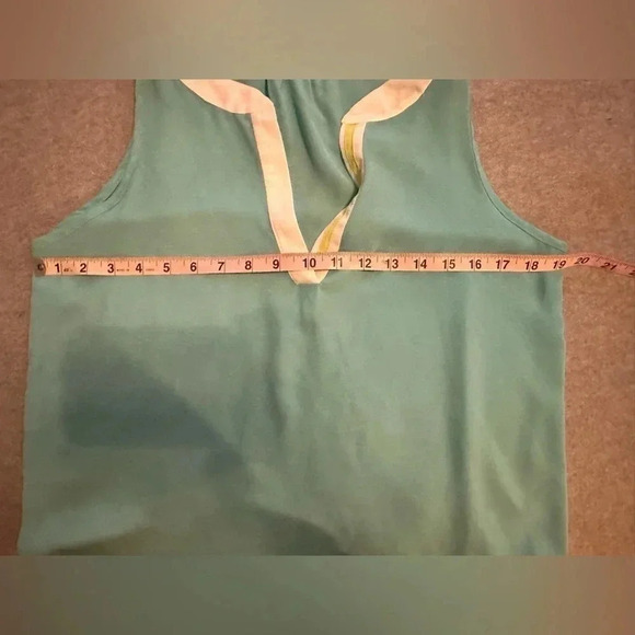 Karlie turquoise sheer sleeveless tank size S - Picture 4 of 6